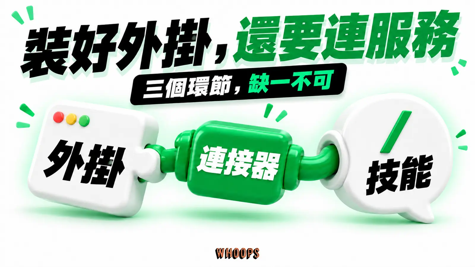 外掛掛入技能、連接器接上服務，對話中的技能入口發起任務