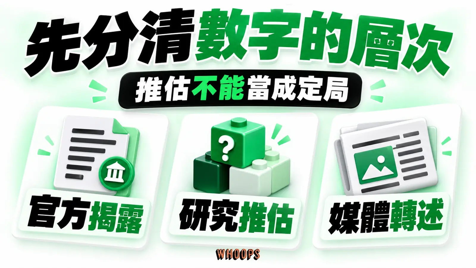 官方揭露、研究推估與媒體轉述三類來源並列。