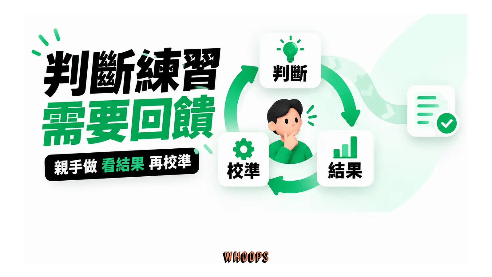 親手判斷、看見結果與校準形成回饋循環
