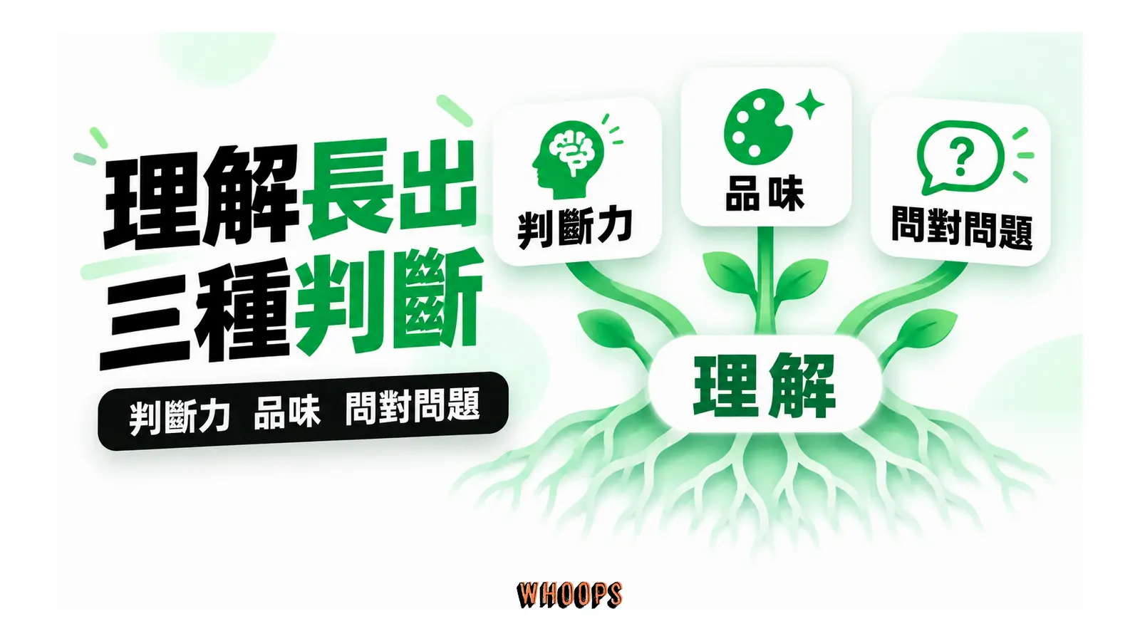 理解作為共同根基，支持判斷力、品味與提問品質