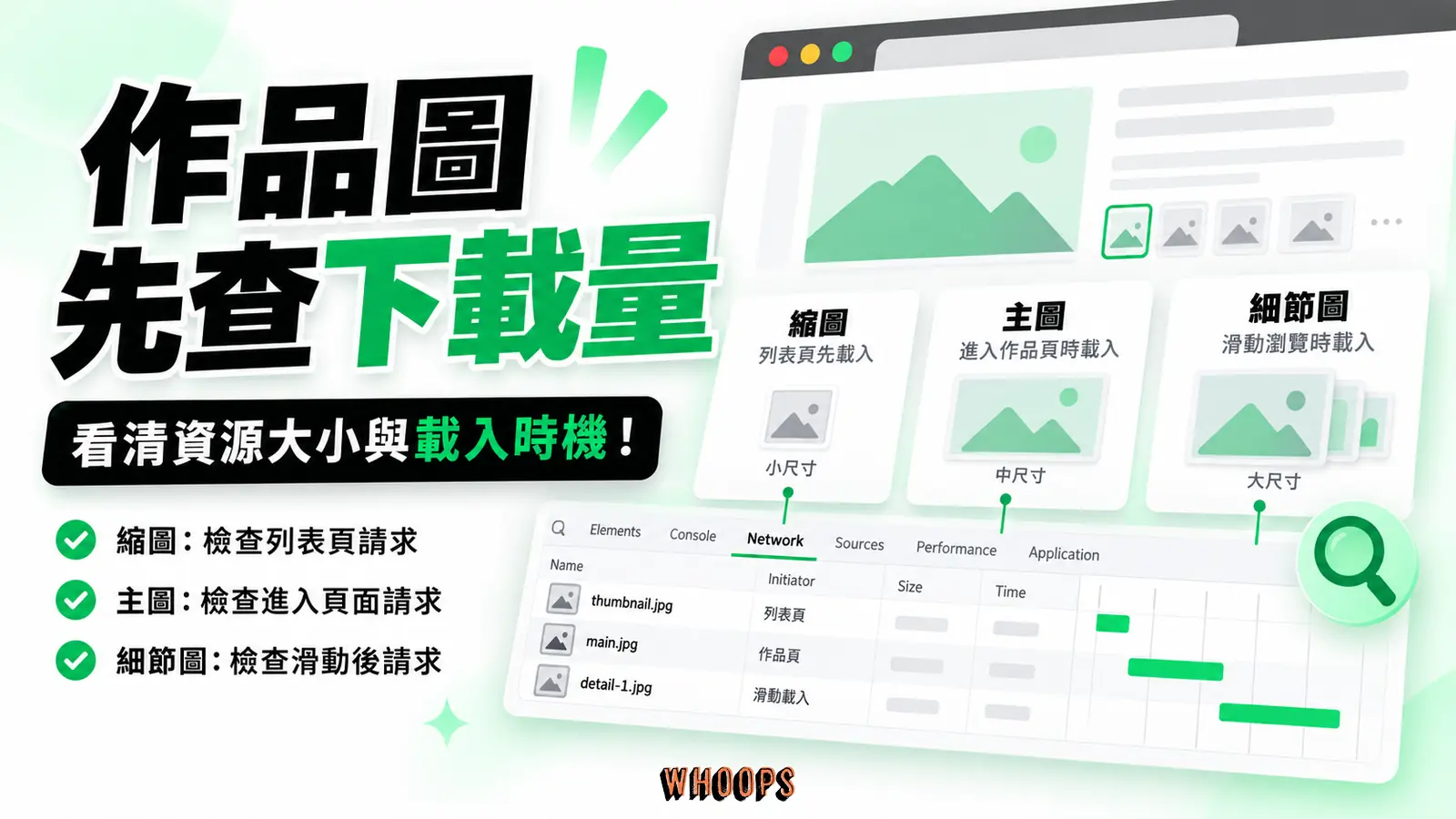 作品圖先查下載量:縮圖、主圖、細節圖