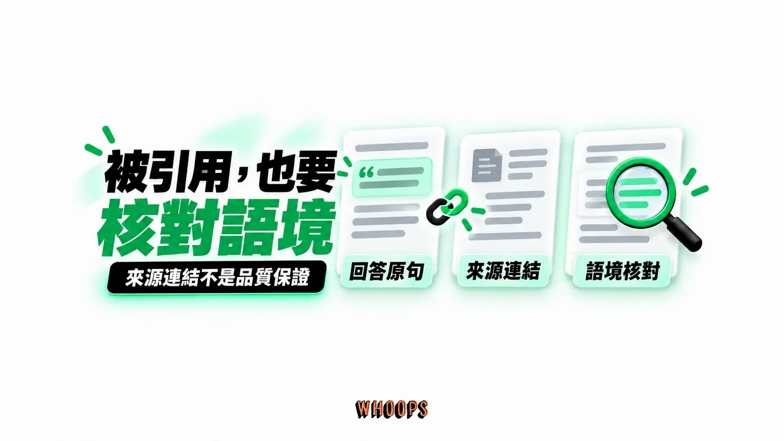 被引用,也要核對語境:回答原句、來源連結、語境核對