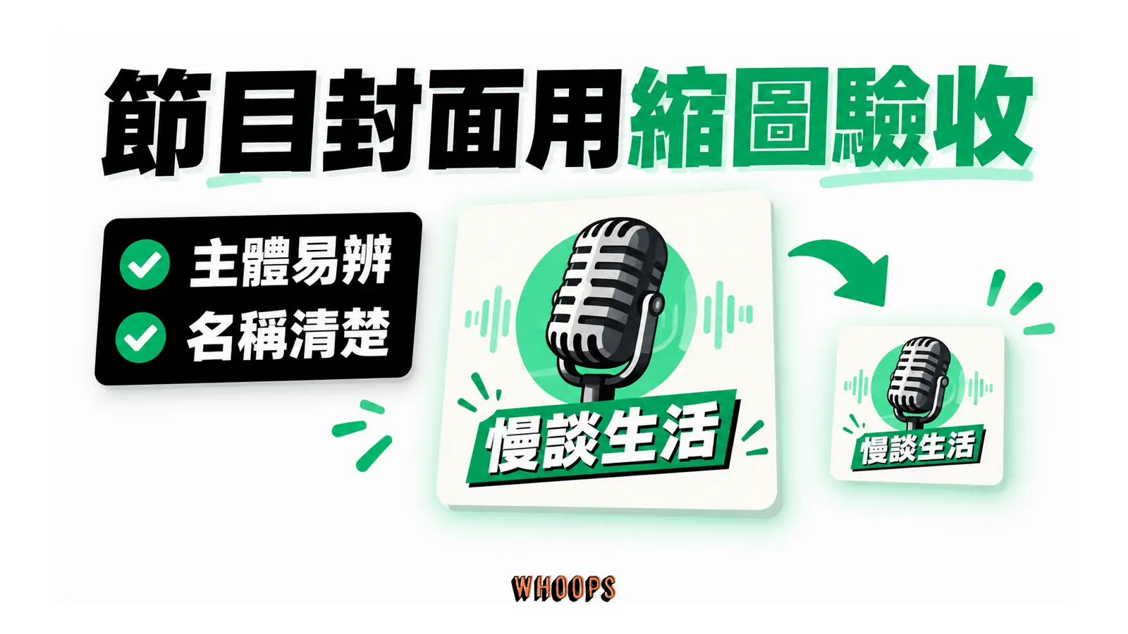 節目封面用縮圖驗收的解說圖,呈現主體易辨;名稱清楚。