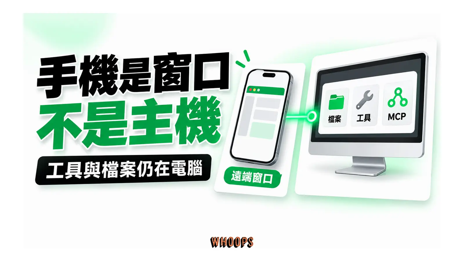 手機是窗口不是主機圖解:工具與檔案仍在電腦
