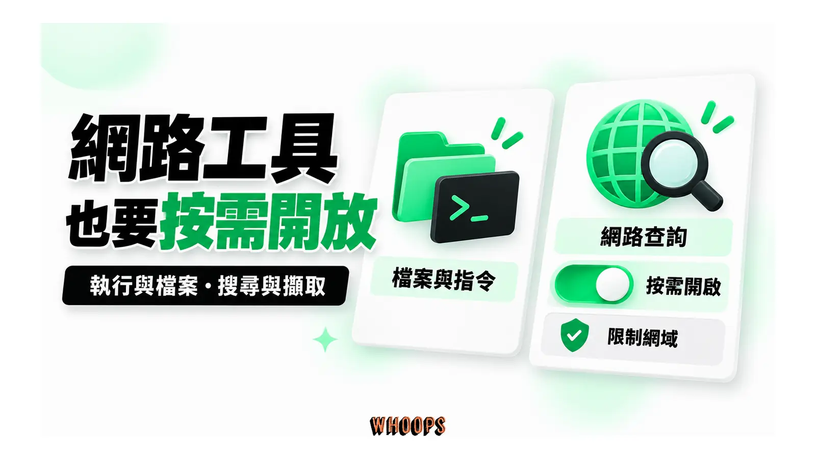 網路工具也要按需開放圖解:執行與檔案・搜尋與擷取