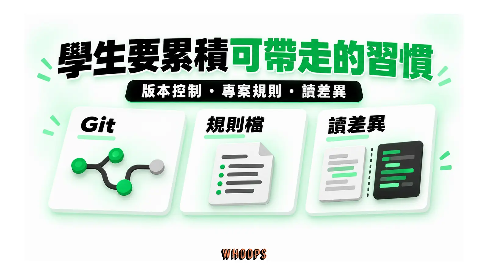 學生要累積可帶走的習慣圖解:版本控制・專案規則・讀差異