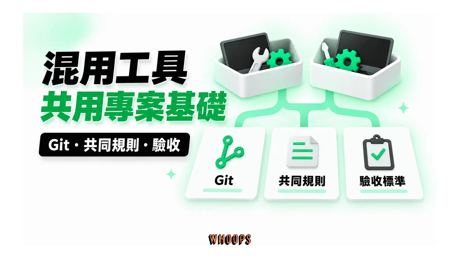 混用工具共用專案基礎圖解:Git・共同規則・驗收