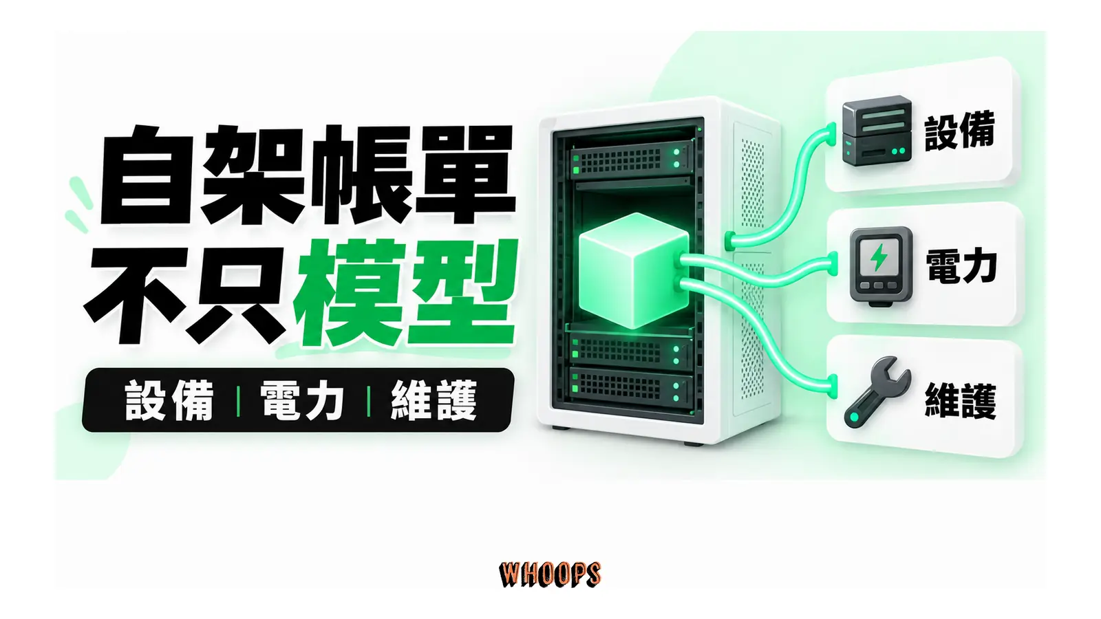 自架模型將成本轉為設備、電力與維護責任