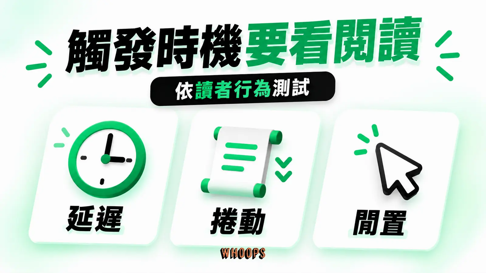 觸發時機要看閱讀:延遲、捲動、閒置