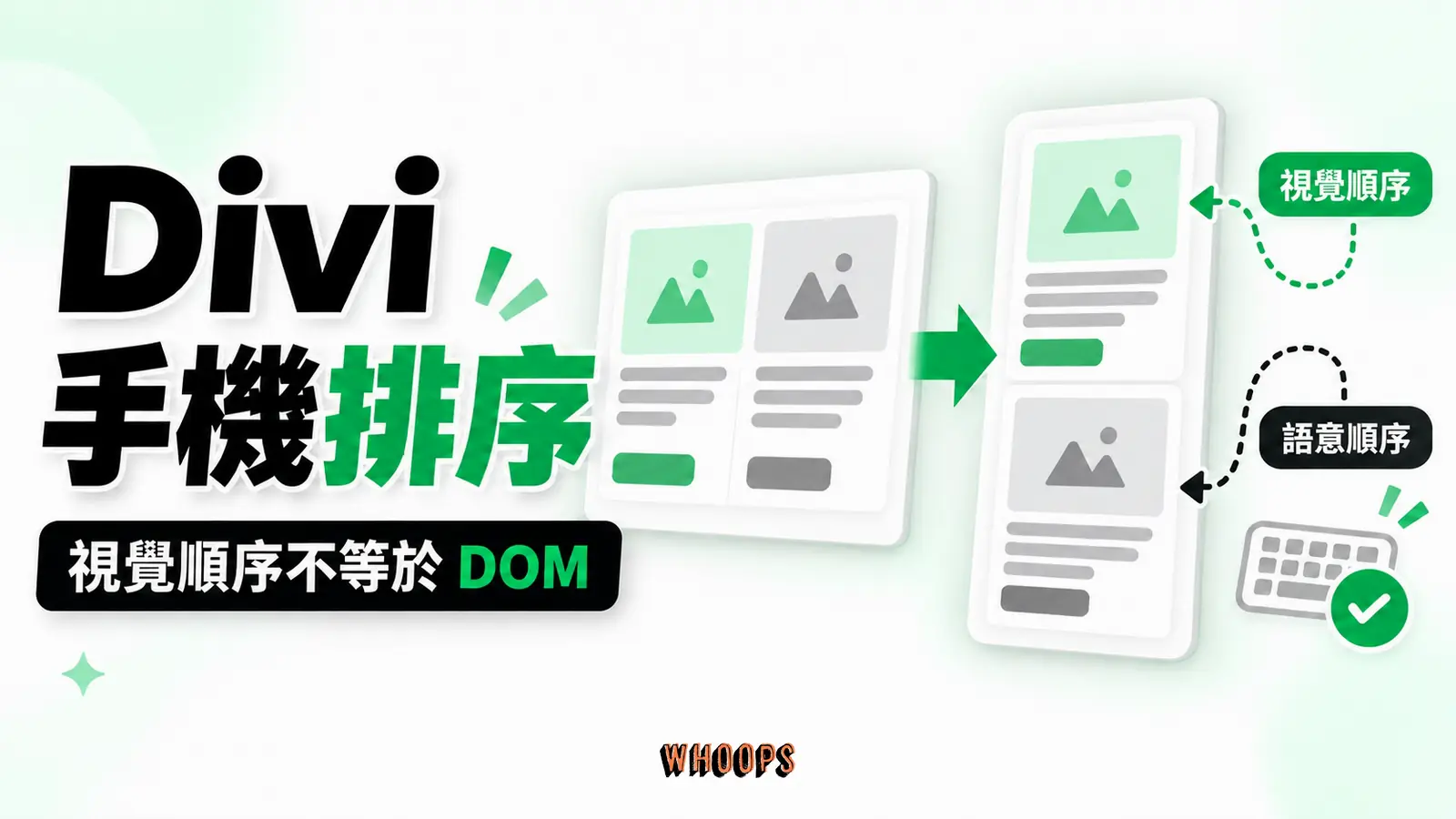 Divi手機排序 Divi手機排序:視覺順序不等於DOM,重點為Flex Order、語意順序、鍵盤驗收