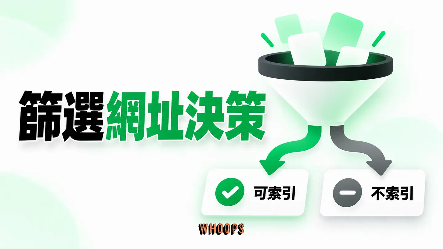 篩選網址決策:依篩選頁是否有獨立價值,判斷索引、noindex 與 canonical。