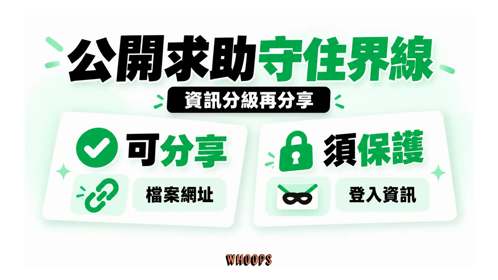 公開求助守住界線；資訊分級再分享