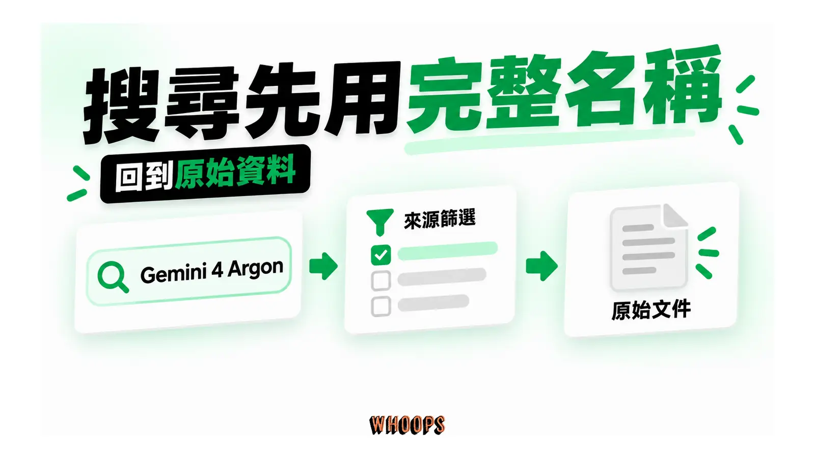 Gemini 4 Argon 查詢經來源篩選到原始文件