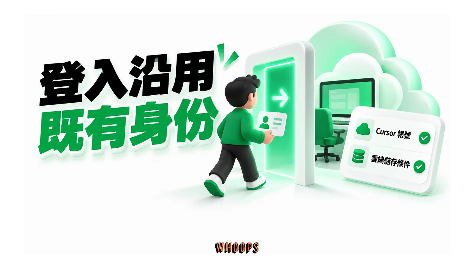 既有 Cursor 身份登入 Bot,並核對雲端儲存條件。