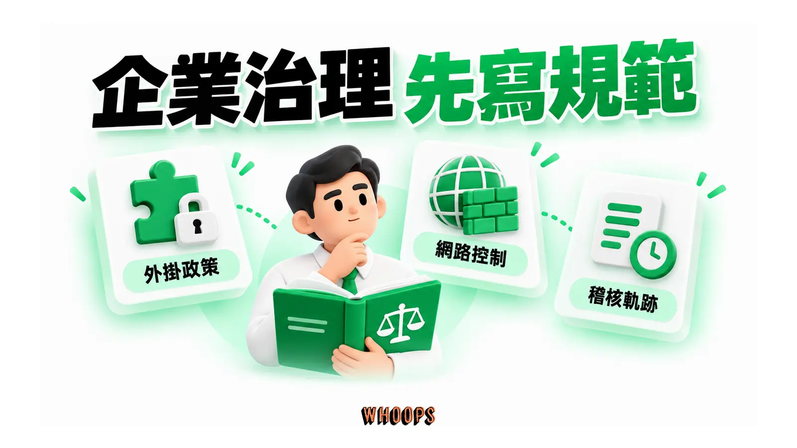 外掛政策、網路控制與稽核軌跡由管理員配合使用規範管理。