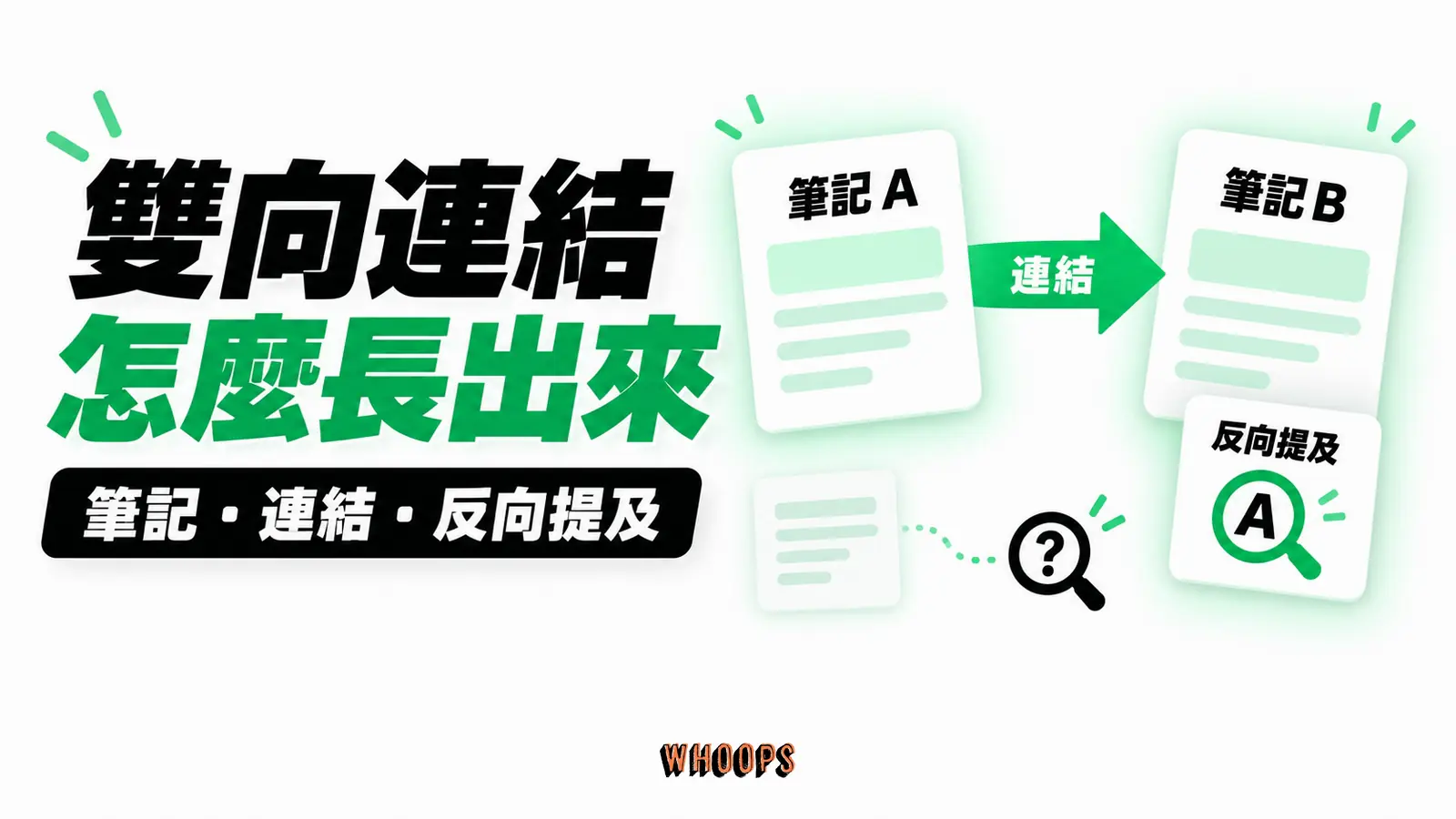雙向連結怎麼長出來：筆記、連結、反向提及