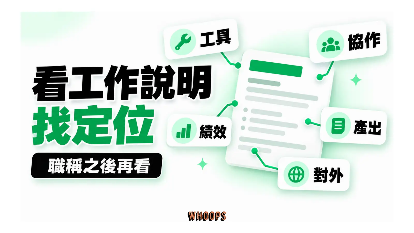 看工作說明找定位;職稱之後再看
