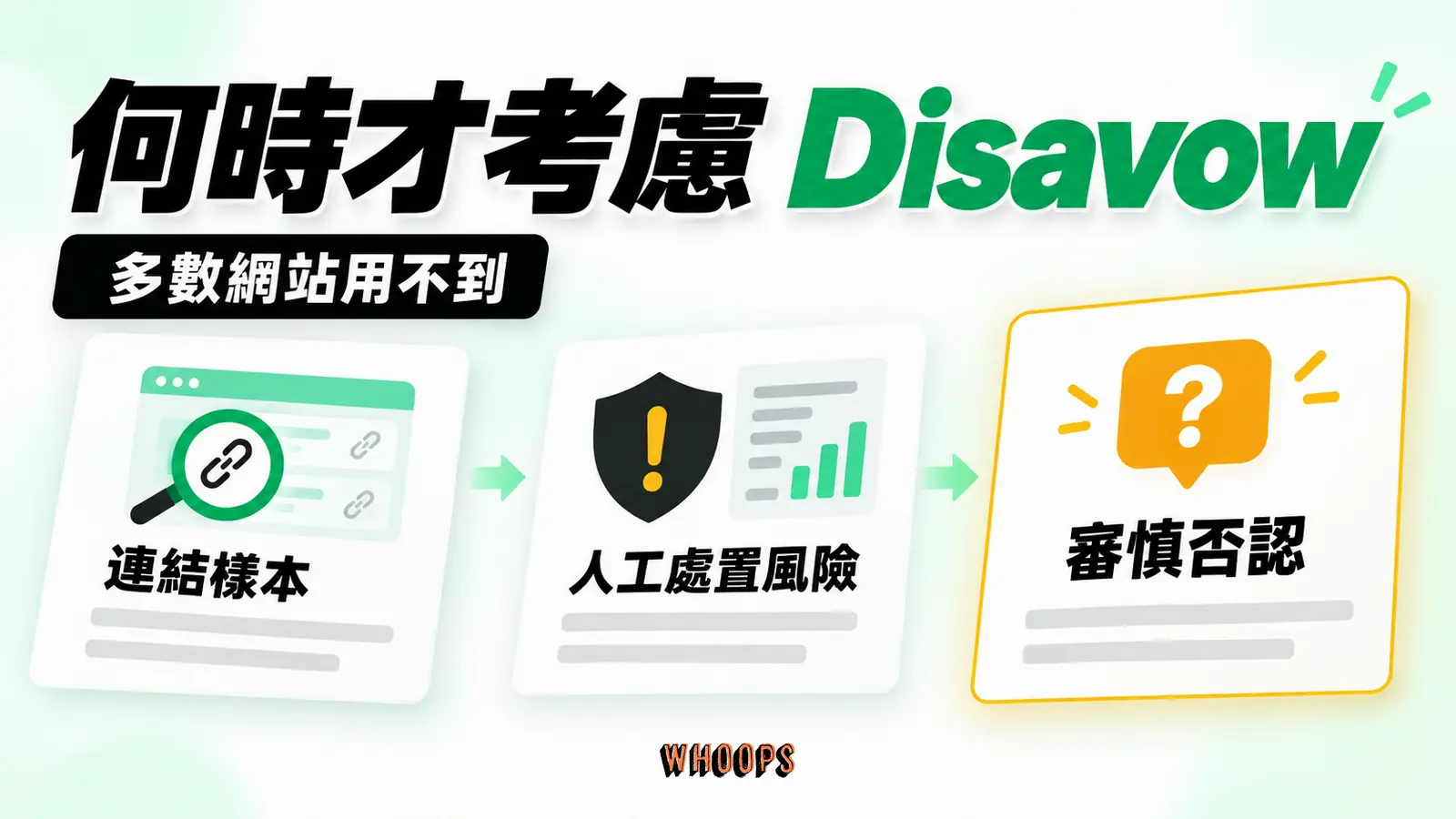 何時才考慮 Disavow:連結樣本、人工處置風險、審慎否認
