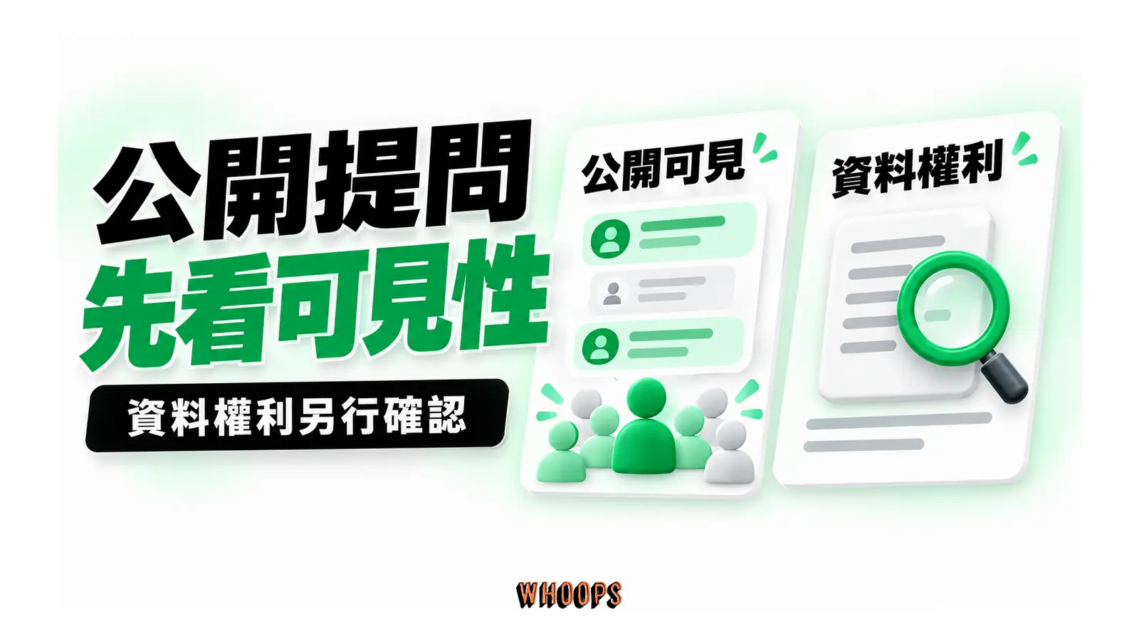 公開互動的可見性與資料權利兩個獨立問題