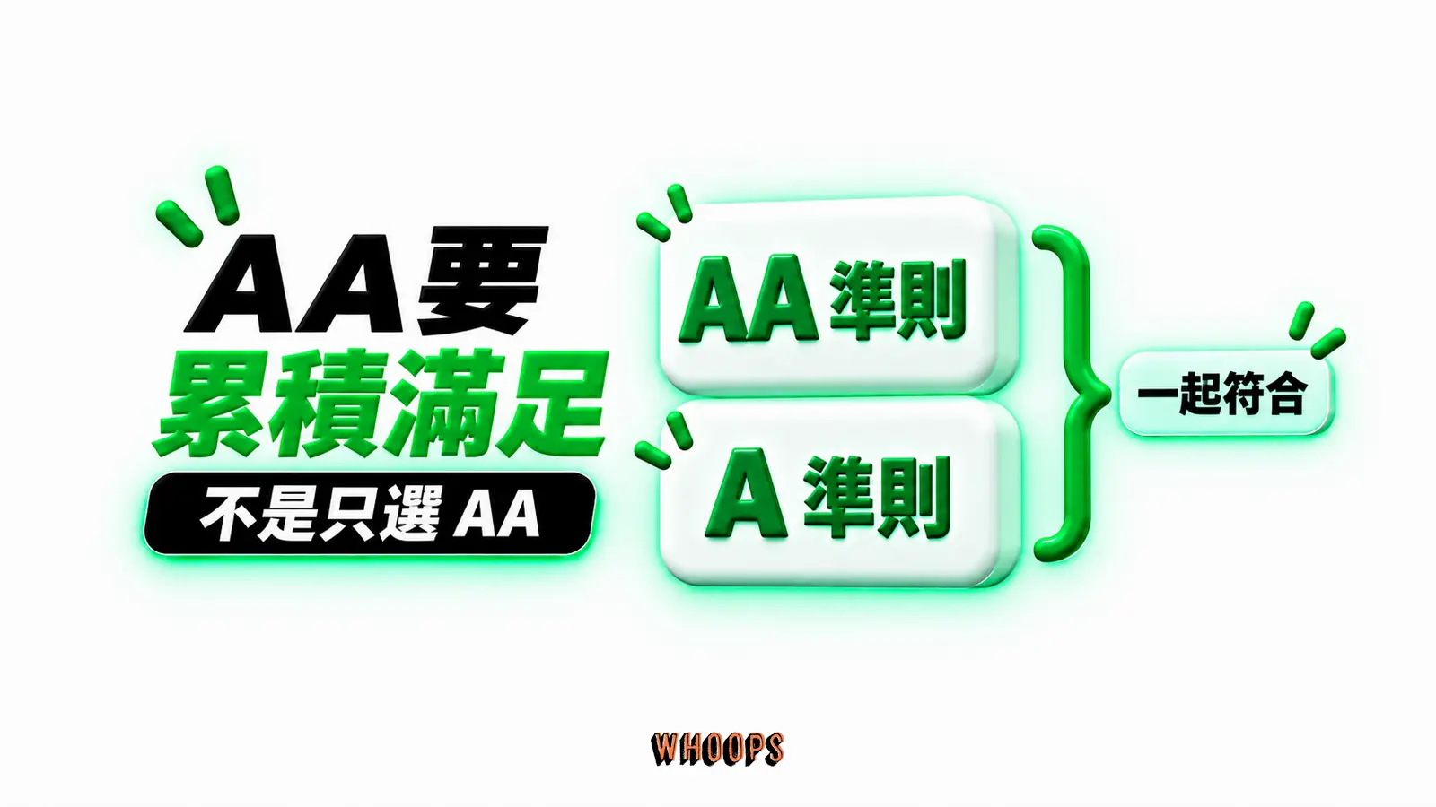 AA 要累積滿足:A 準則、AA 準則、一起符合